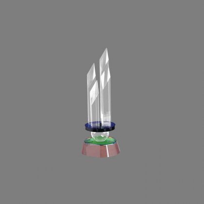 Personalized 4 Pillar Crystal Trophy Trophy