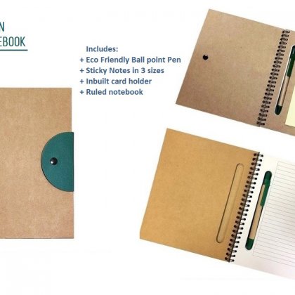 Personalized Eco Notebook With Pen (A5)