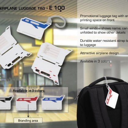 Personalized airplane luggage tag