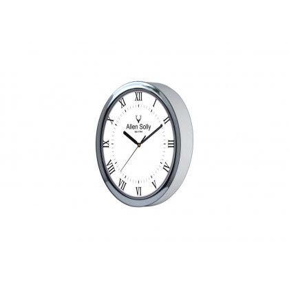 Personalized Allen Solly Chrome Plated Wall Clock (10.5" Dia)