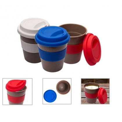 Personalized Bamboo Mugs (350Ml) (A Q U A - Ibamboo) / White, Blue, Red
