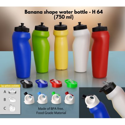 Personalized banana shape water bottle (750 ml)
