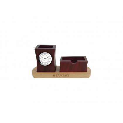 Personalized Barclays Engraving Area Table Clock (0.5"X2.5")