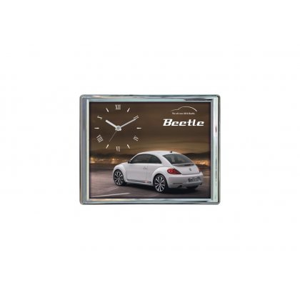 Personalized Beetle Chrome Plated Wall Clock (8"X10")