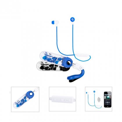 Personalized Bluetooth Earphone Set (R H Y T H M - Blupod) / Black, Blue