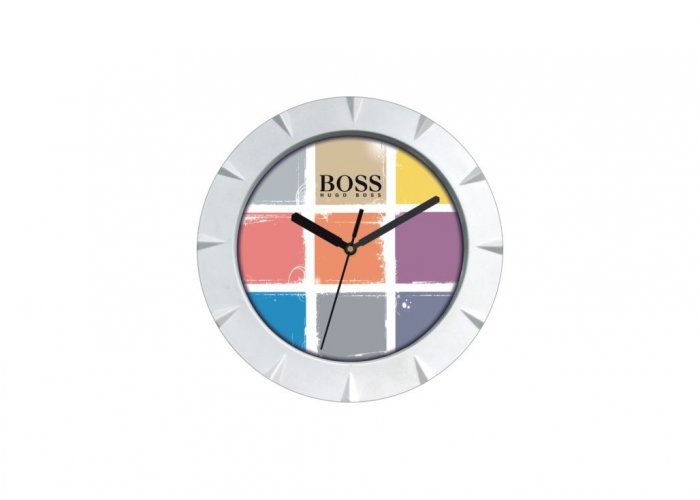Personalized Boss Chrome Plated Wall Clock (7.75" Dia)