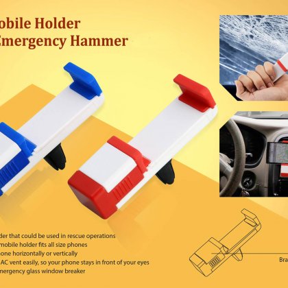 Personalized Car Vent Mobile Holder With Emergency Hammer