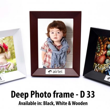 Personalized deep photo frame (with metal plate)