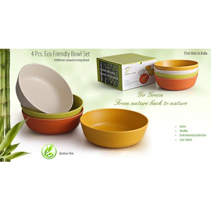 Personalized Eco Friendly Bowl Set - 4 Pc Set