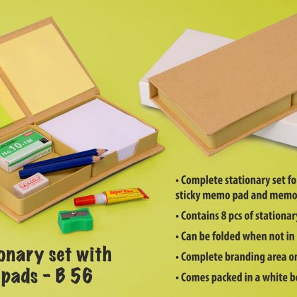 Personalized eco stationery set with memo pads