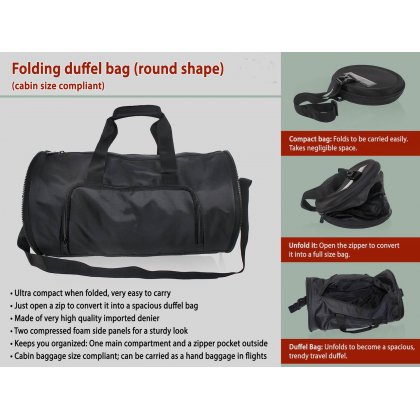 Personalized Folding Duffel Bag (Round Shape)