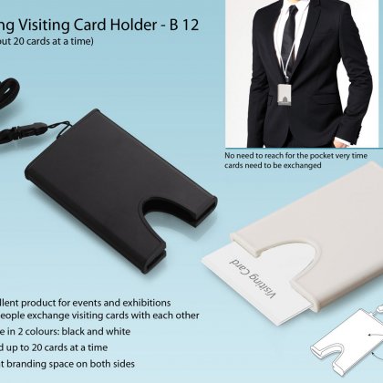 Personalized hanging visiting card holder