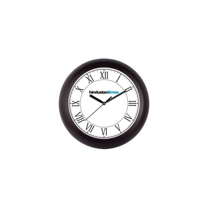 Personalized Hindustan Times Chrome Plated Wall Clock (9.5" Dia)