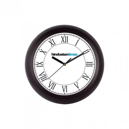 Personalized Hindustan Times Chrome Plated Wall Clock (9.5" Dia)