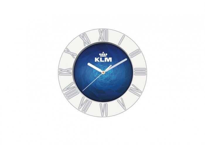 Personalized Klm Chrome Plated Wall Clock (7" Dia)
