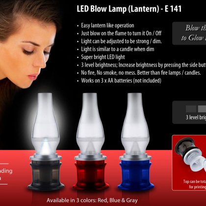 Personalized led blow lamp (lantern) (with 3 step light)