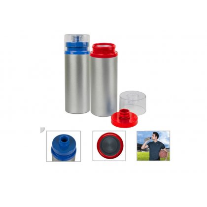 Personalized Metal Sports Bottle - 750Ml (Bpa Free) (J O T T E R S - Matte (New)) / Silver (Blue, Red)