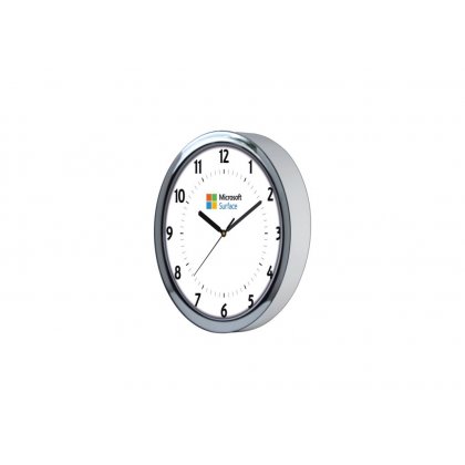 Personalized Microsoft Chrome Plated Wall Clock (10.5" Dia)