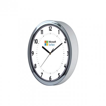 Personalized Microsoft Chrome Plated Wall Clock (10.5" Dia)