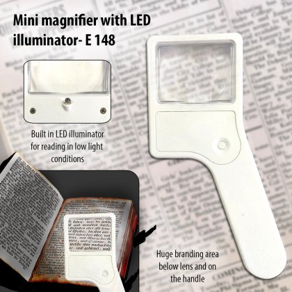Personalized mini magnifier with torch