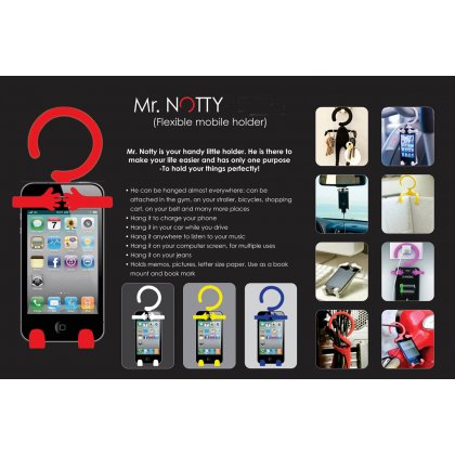 Personalized Mr. Notty: Flexible Mobile Holder (Multipurpose)