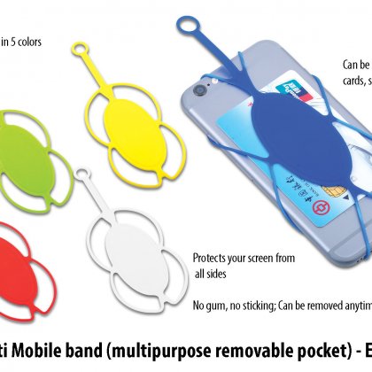 Personalized multi mobile band (multipurpose removable pocket)