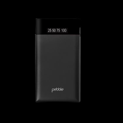 Personalized Pebble 15000 Mah Power Bank (Slim Polymer Battery) (Pb55 Black)