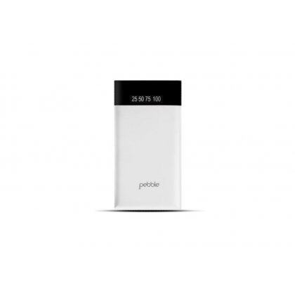 Personalized Pebble 15000 Mah Power Bank (Slim Polymer Battery) (Pb55 White)