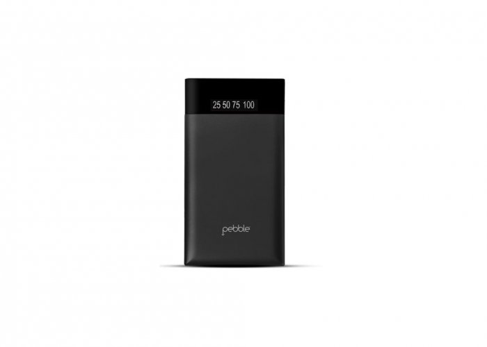 Personalized Pebble 6000 Mah Power Bank (Slim Polymer Battery) (Pb33 Black)