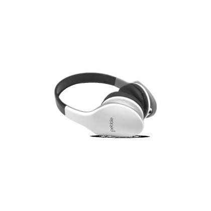 Personalized Pebble Aux Headphone (Wave White)