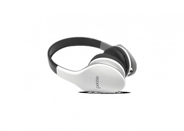 Personalized Pebble Aux Headphone (Wave White)