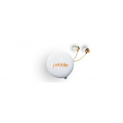 Personalized Pebble Handsfree Earphones With Travel Case (Chord Pro Gold)