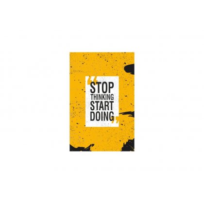 Personalized Stop Thinking Start Doing Thematic Softcover Notebook