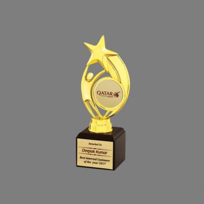 Personalized Qatar Airlines Star Trophy