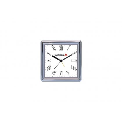 Personalized Reebok Chrome Plated Table Clock (4"X4")