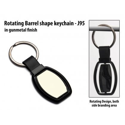 Personalized rotating barrel shape keychain