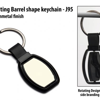 Personalized rotating barrel shape keychain