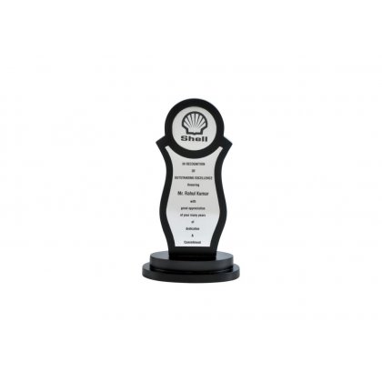 Personalized Shell Engraving Area Trophy (1.5" Dia & 4"X1.75")
