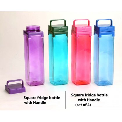 Personalized Square Fridge Bottle With Handle