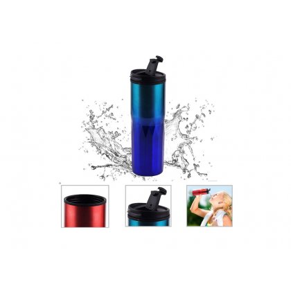 Personalized Stainless Steel Double Wall Sports Bottle - 550Ml (Bpa Free) (J O T T E R S - Crysta) / Red
