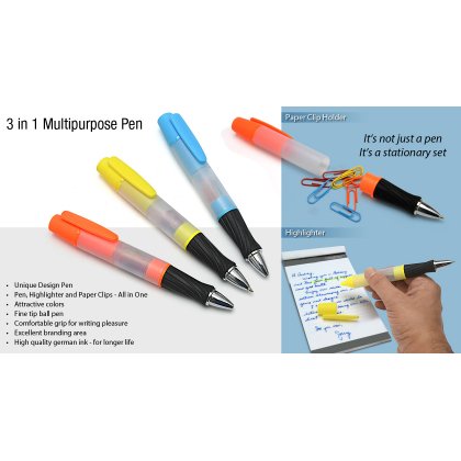 Personalized Stationery Pen With Clips