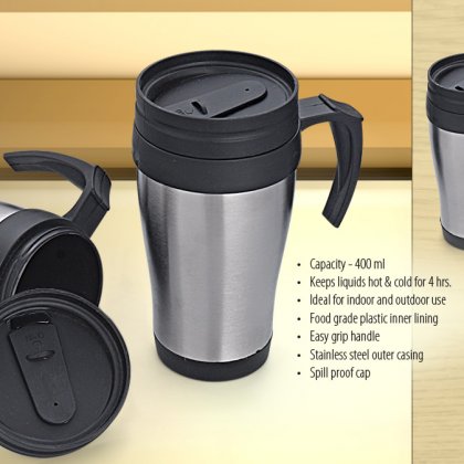 Personalized Travel Mug- Steel Mug (400 Ml)