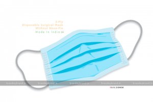 3 Ply Disposable Surgical Masks without nose-pin