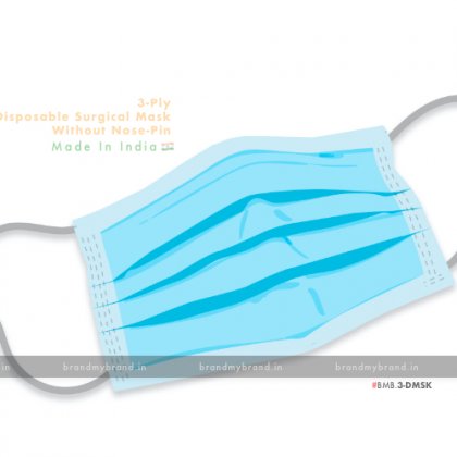 3 Ply Disposable Surgical Masks without nose-pin