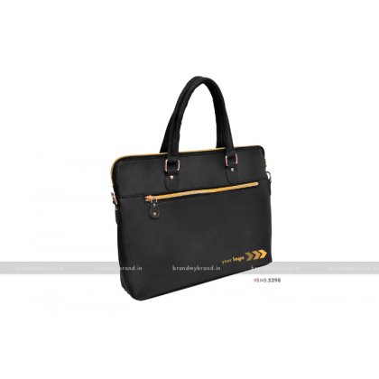 Personalized Black Gold Hand Bag