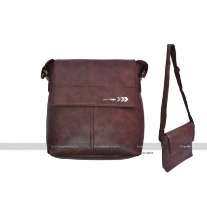 Personalized Brown Mini Sling Bag