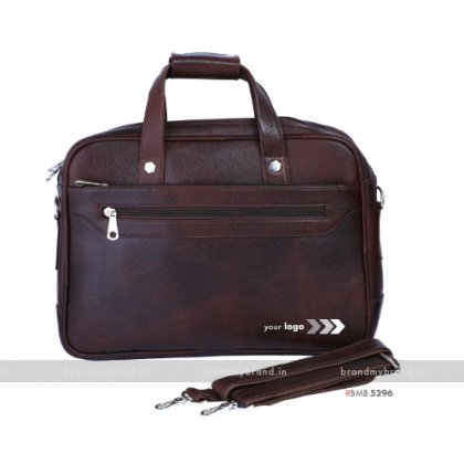 Personalized NDM Tan Portfolio Bag