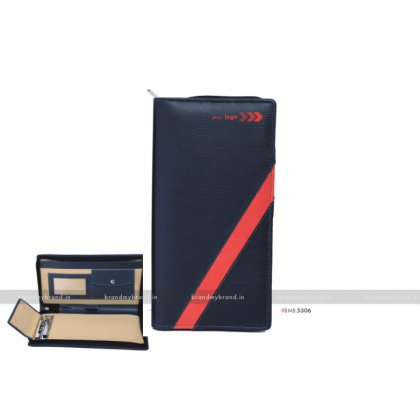 Personalized Red Stripe Chequebook Holder
