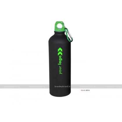 Personalized Black Matt Green Cap Sports Bottle 750ml