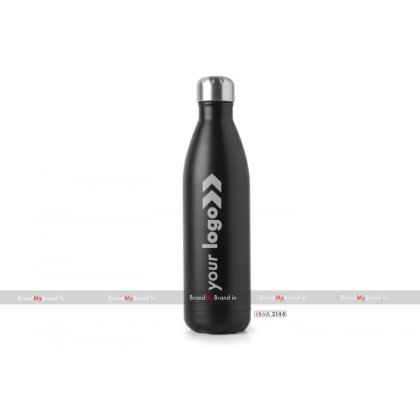Personalized black ultra-single wall stainless steel bottle (750 ml)